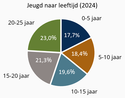 Grafiek Jeugd naar leeftijd